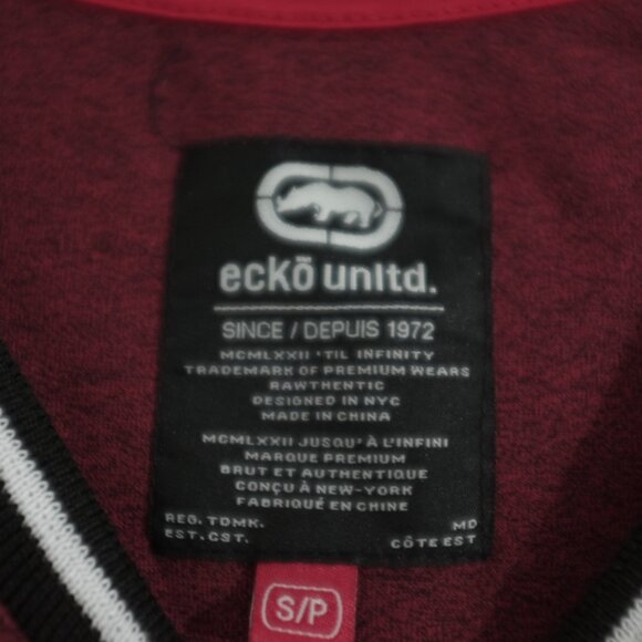 Ecko unltd Graphic Tank top burgundy red With Black Trim size S - Picture 2 of 6